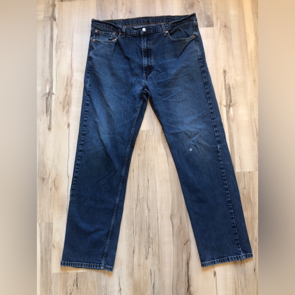 Levi’s 514 Straight Fit Jeans Men's W40 L32 Blue Stretch Water<Less Paint Wash